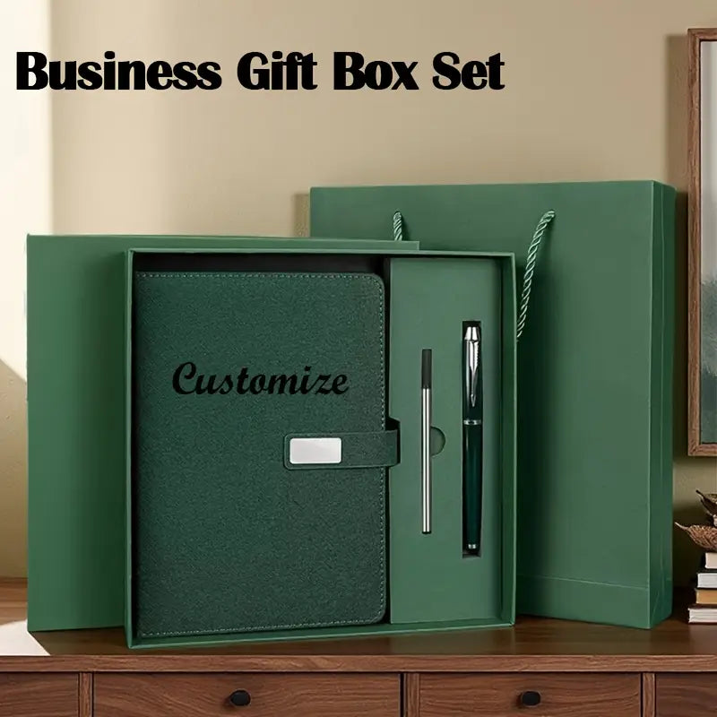 Custom Engraved Luxury Notebook & Pen Gift Set - New