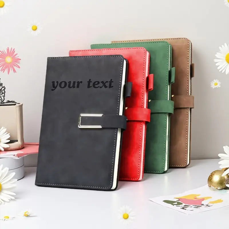 Personalized Engraved A5 Leather Notebook - New