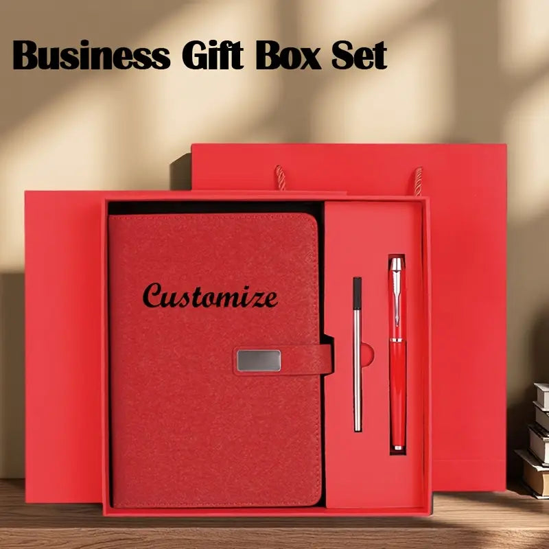 Custom Engraved Luxury Notebook & Pen Gift Set - New